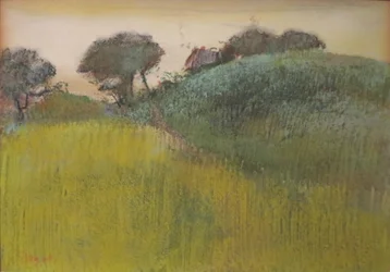 Wheat Field and Green Hill